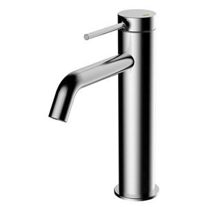 washbasin mixer tap / chromed metal / bathroom / 1-hole