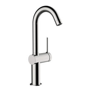 washbasin mixer tap / chromed metal / bathroom / 1-hole