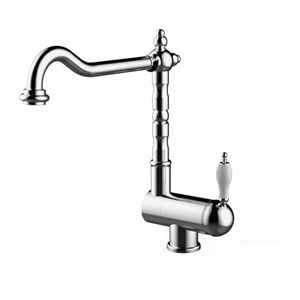 chromed metal mixer tap / kitchen / 1-hole