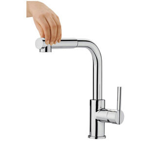 chromed metal mixer tap / ABS / kitchen / 1-hole