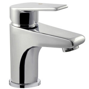 washbasin mixer tap / chromed metal / bathroom / 1-hole
