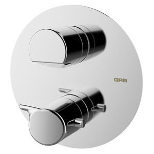 shower mixer tap / built-in / chromed metal / thermostatic