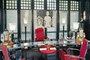 floor-standing lamp / Art Deco / metal