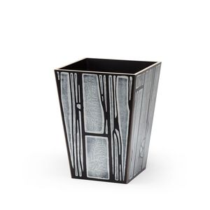 public trash can / wooden / contemporary
