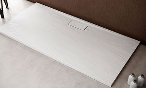 rectangular shower base / natural stone / resin / non-slip
