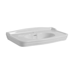 countertop washbasin / rectangular / ceramic / traditional