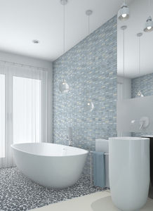 indoor tile / bathroom / floor / glass