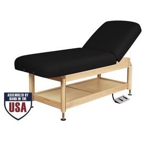 electric massage table / hydraulic / wooden / commercial
