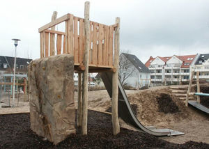 playground climbing boulder