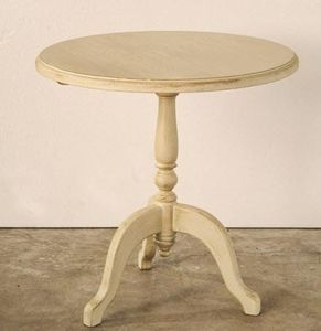 traditional pedestal table / wooden / round