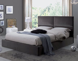 double bed / contemporary / upholstered / with headboard