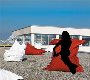 contemporary bean bag / fabric / plastic / for public spaces