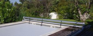 automatic swimming pool cover / security / slatted / immersed