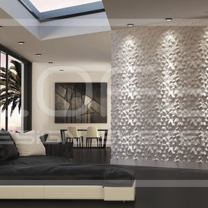composite decorative panel / wall-mounted / sound-absorbing / textured