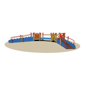 wooden play structure / for playgrounds / handicapped