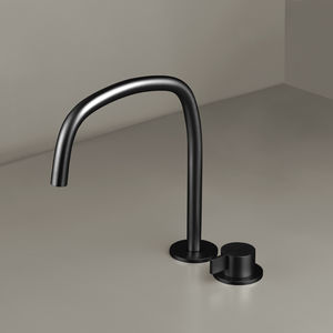 washbasin mixer tap / shower / deck-mounted / chromed metal
