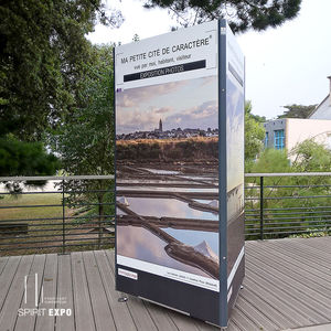 advertising totem / 3-sided / for public spaces