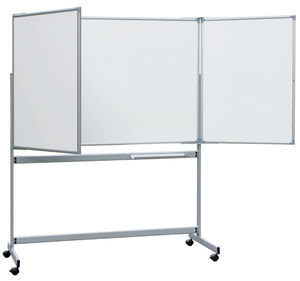 magnetic board / self-supporting / aluminum / on casters
