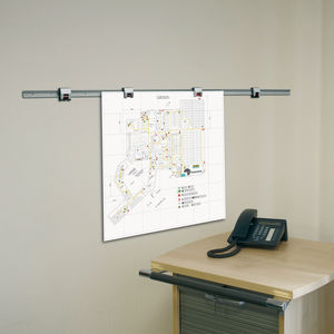 wall-mounted display panel / indoor / magnetic / metal