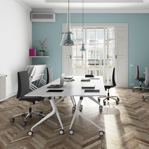workstation desk / metal / melamine / contemporary