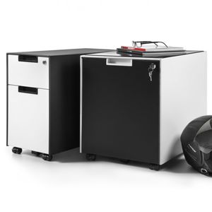 wooden office unit / metal / melamine / 1-drawer
