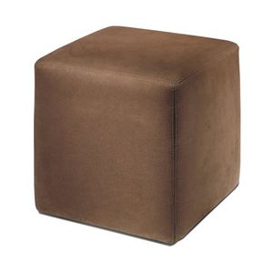 contemporary pouf / fabric / leather / square