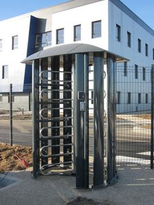 security turnstile / metal / for public buildings