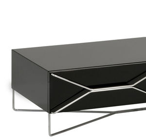 contemporary chest of drawers / MDF / steel / white