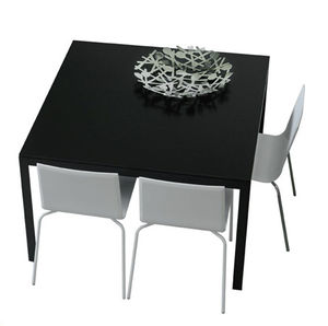 contemporary table / MDF / lacquered steel / rectangular