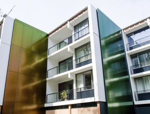 composite cladding / lacquered / reflective / smooth