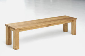 Scandinavian design bench / oak / solid wood / walnut