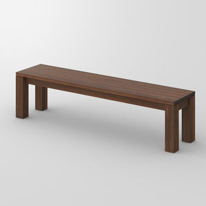 contemporary bench / oak / solid wood / walnut