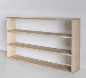 contemporary shelf / oak / walnut / solid wood