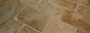outdoor tile / for floors / limestone / matte