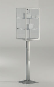contemporary display case / with legs / glass / commercial