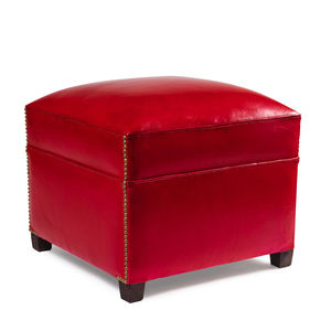 traditional pouf / leather