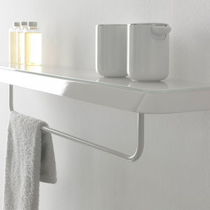 wall-mounted shelf / contemporary / metal / bathroom
