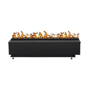 electric fireplace / contemporary / open hearth / central