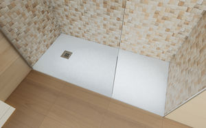 rectangular shower base / resin / Solid Surface / fiberglass