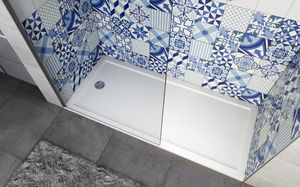 rectangular shower base / resin / Solid Surface / fiberglass