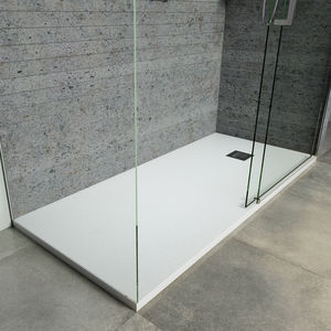 rectangular shower base / resin / Solid Surface / fiberglass