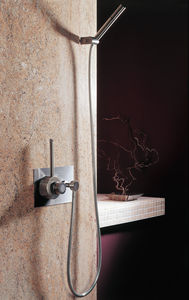 shower mixer tap / built-in / stainless steel / thermostatic