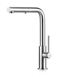 stainless steel mixer tap / kitchen / 1-hole / with pull-out spray