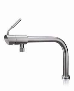 stainless steel mixer tap / kitchen / 1-hole / commercial