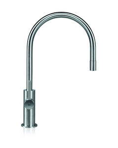 stainless steel mixer tap / kitchen / 1-hole / with pull-out spray