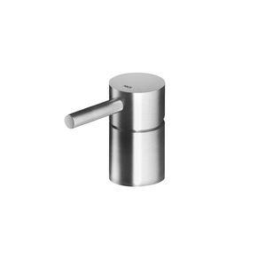 bathtub mixer tap / deck-mounted / stainless steel / bathroom