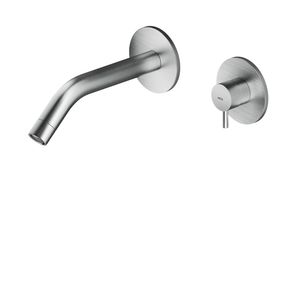 bathtub mixer tap / built-in / stainless steel / bathroom