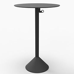 high bar table / round / contemporary / steel