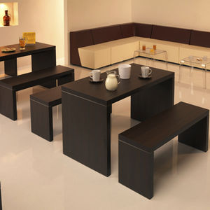 contemporary bench / wooden / laminate
