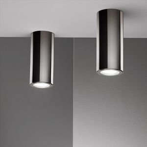 contemporary ceiling light / round / steel / halogen